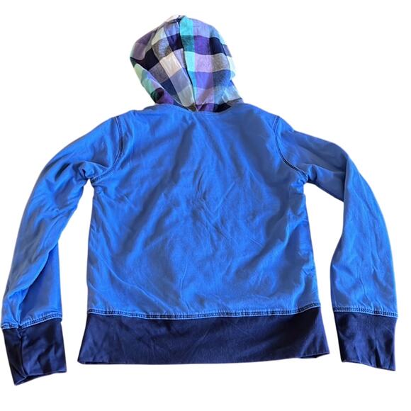 Faded Glory Girls Reversible Knit Hooded Jacket Size 7-8 Medium Lightweight - Picture 3 of 7